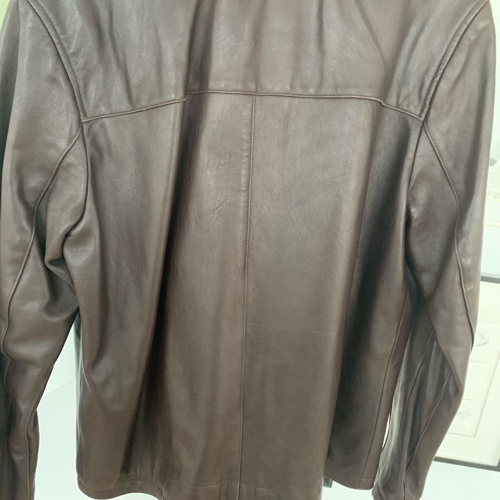 Cole Hana leather jacket in dark brown